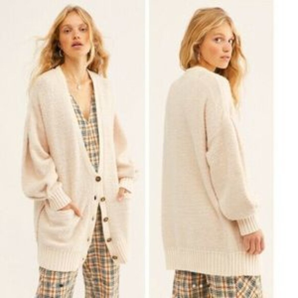 Free People  Snow Drop Cardigan Sweater NWOT